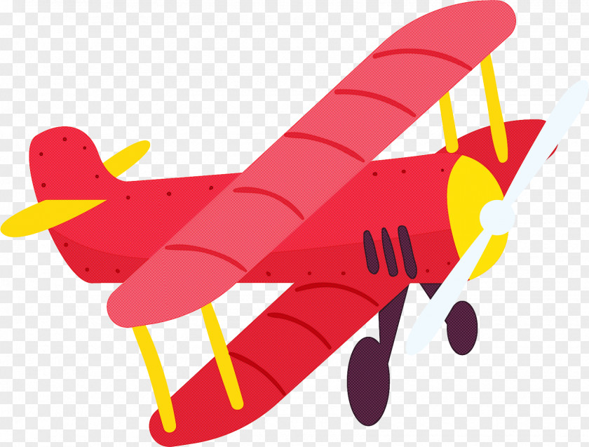 Airplane Red Aircraft Vehicle Yellow PNG