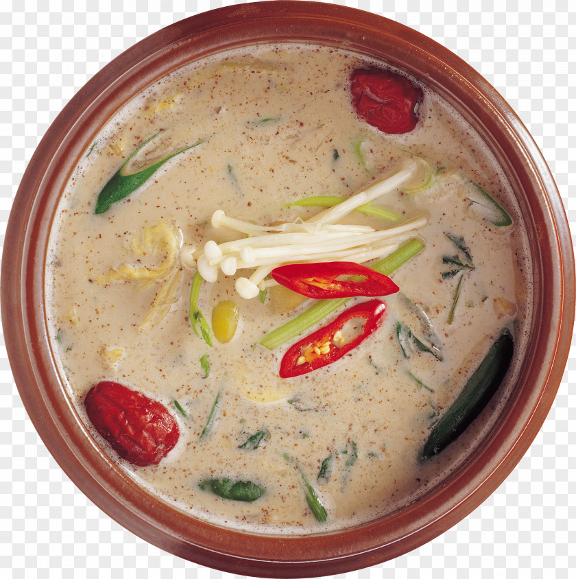 Vegetable Gomguk Tom Kha Kai Soup Clay Pot Cooking Clam Chowder PNG