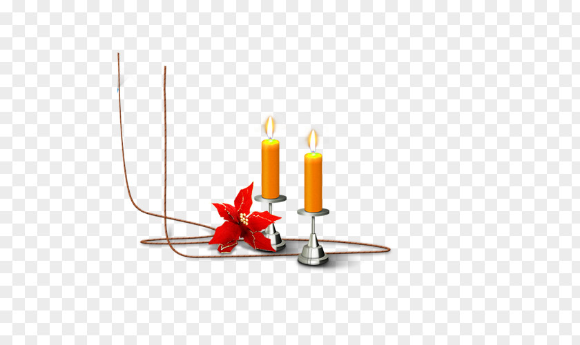 Yellow Candle Material Christmas PNG