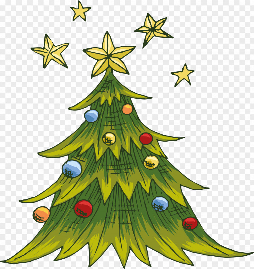 Christmas Tree Wall Decal Adhesive PNG