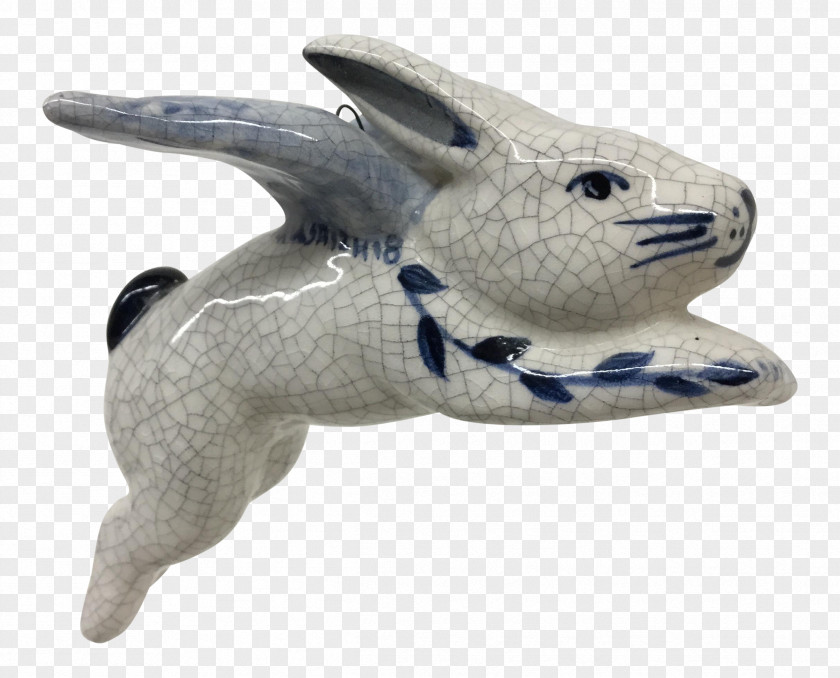 Hand Painted Rabbit Marine Mammal Figurine PNG