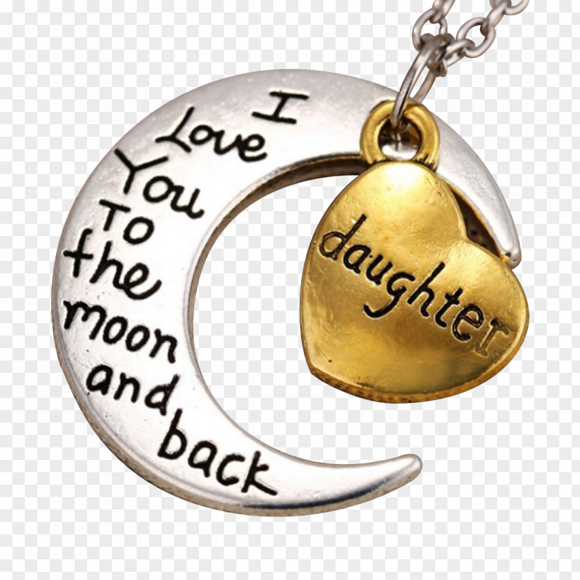 Necklace Locket Charms & Pendants Moon Father PNG