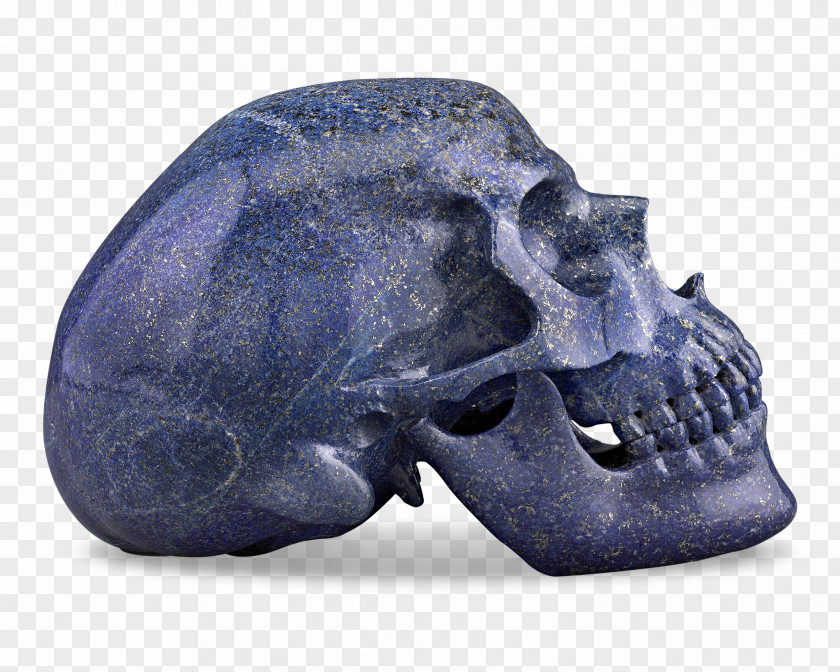 Rock Lapis Lazuli Rutilated Quartz Skull PNG