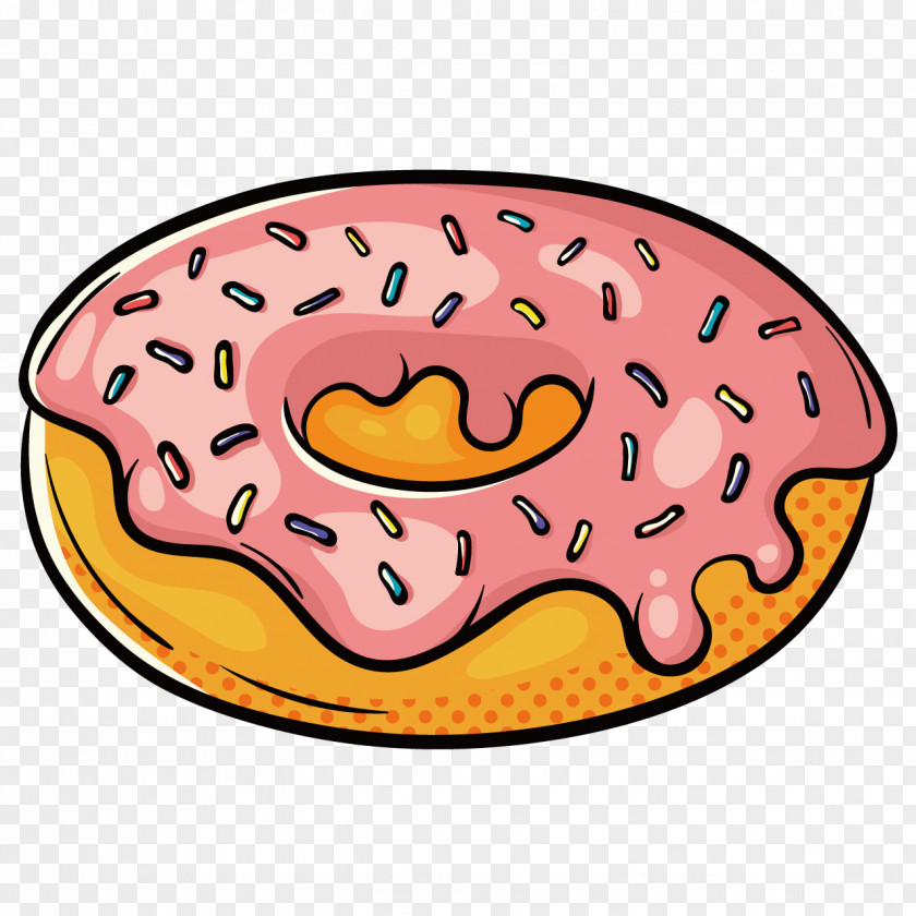 Strawberry Donut Coffee And Doughnuts Fast Food Illustration PNG