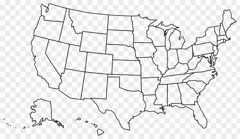 USA United States Blank Map U.S. State Clip Art PNG