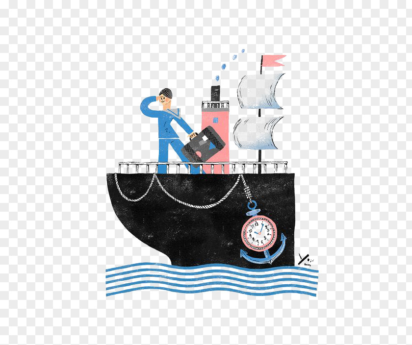 Cartoon Ship Drawing Illustrator Illustration PNG