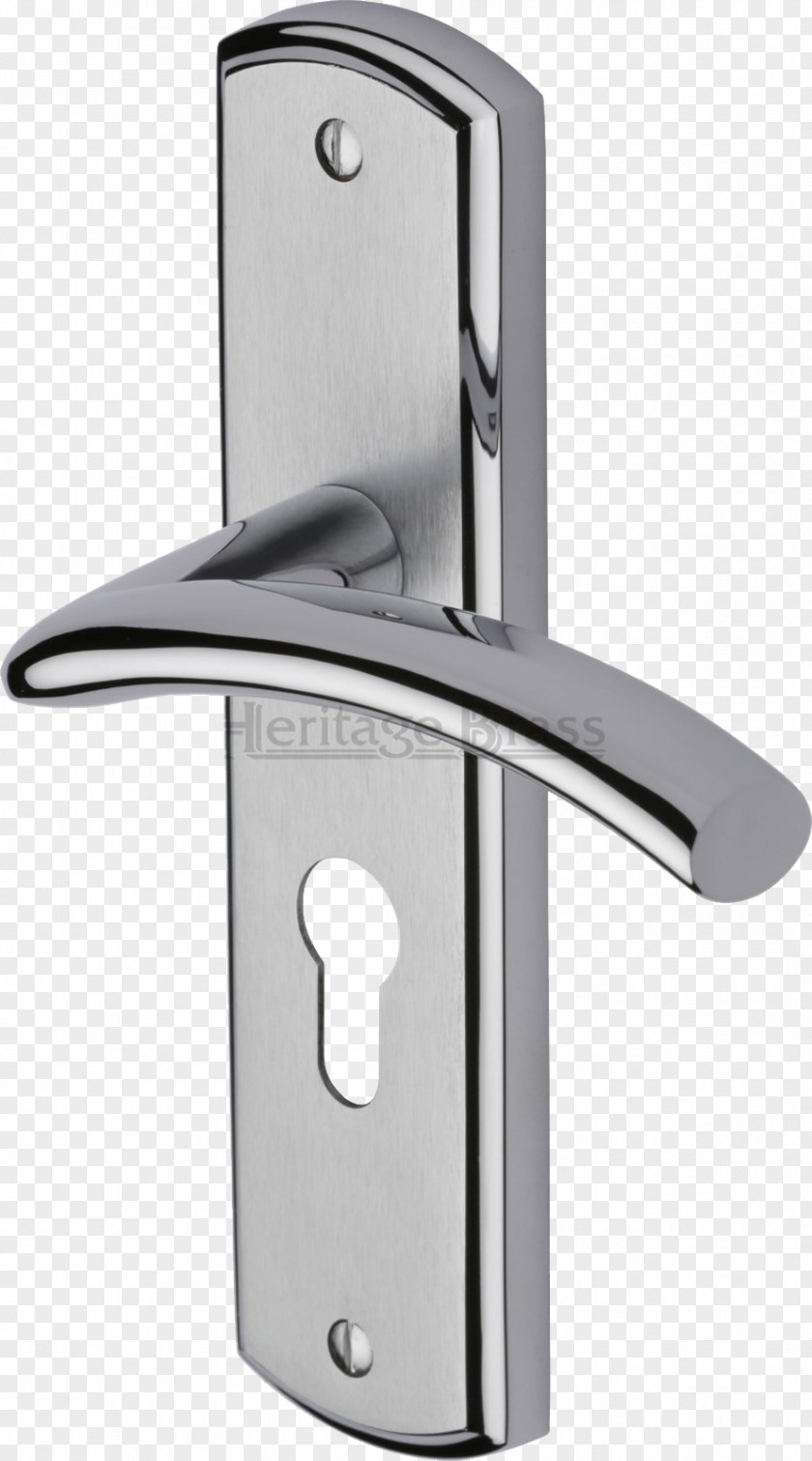 Chrome Door Handle Lock Apollo Brass Bathroom PNG