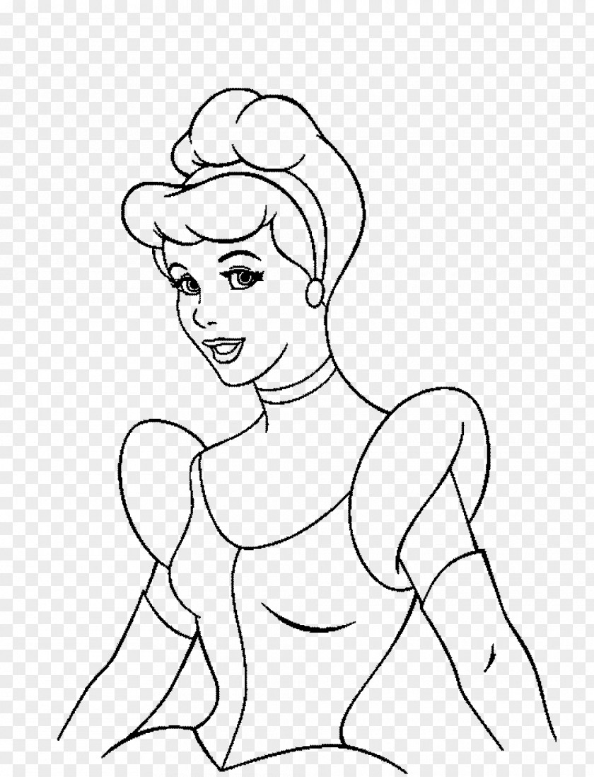 Coloring Page Cinderella Prince Charming Line Art Drawing Book PNG