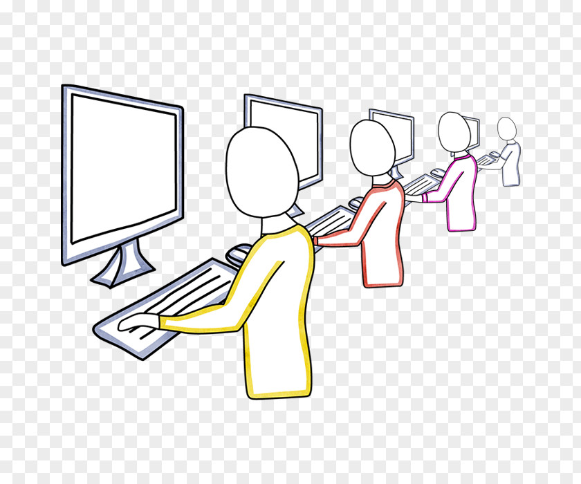 Computer Class Line Art Clip PNG