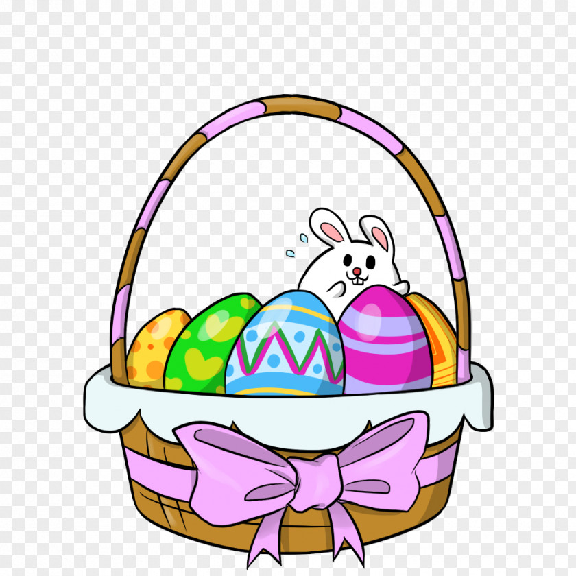 Cute Easter Cliparts Bunny Basket Clip Art PNG