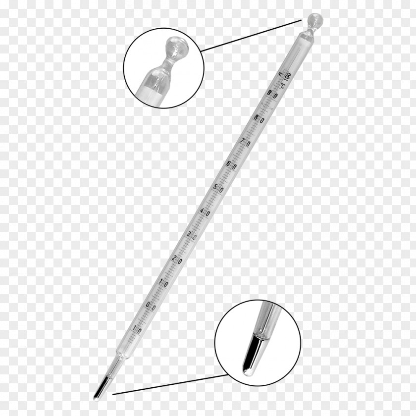 Glass Mercury-in-glass Thermometer Body Jewellery PNG