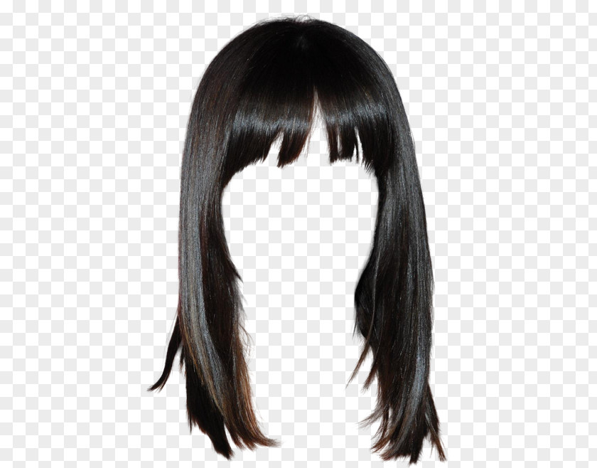 Western Style Black Hair Wig Free To Pull The Material Lace Hairstyle Long PNG