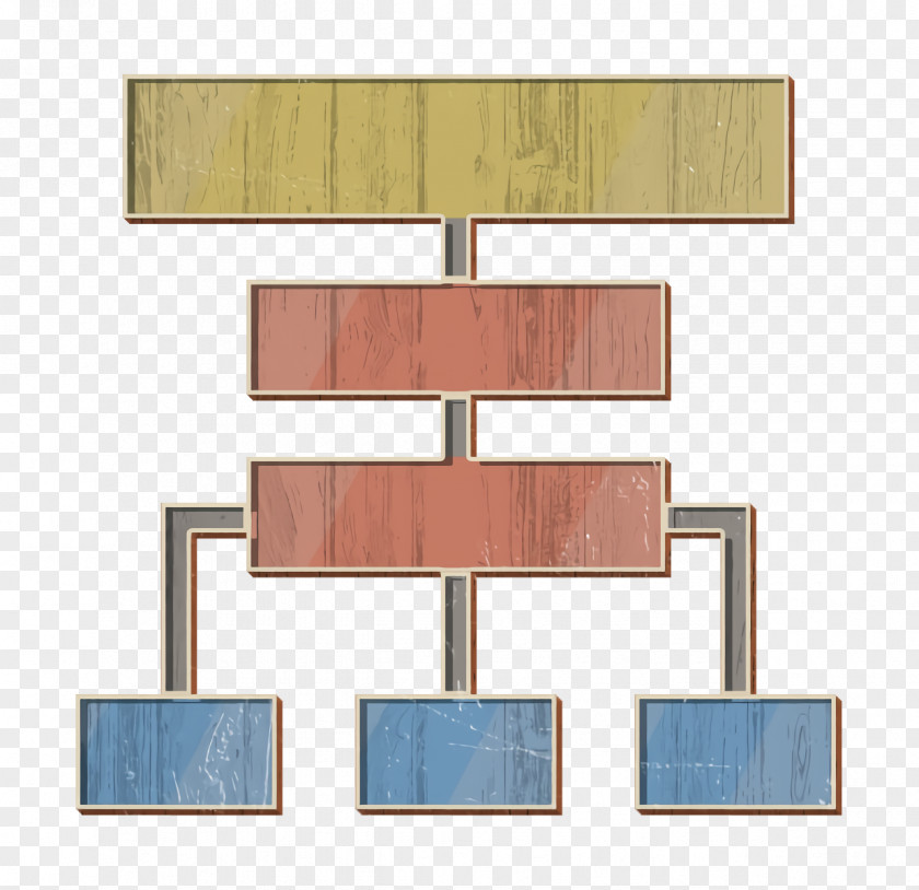 Diagram Icon Hierarchical Structure Web Design Set PNG