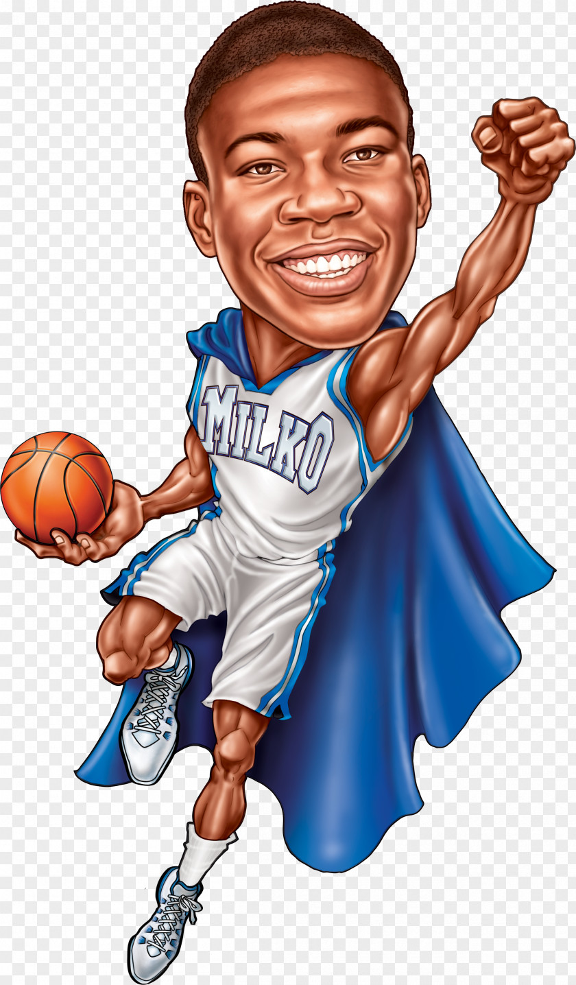 Giannis Antetokounmpo Milwaukee Bucks Cartoon Drawing PNG