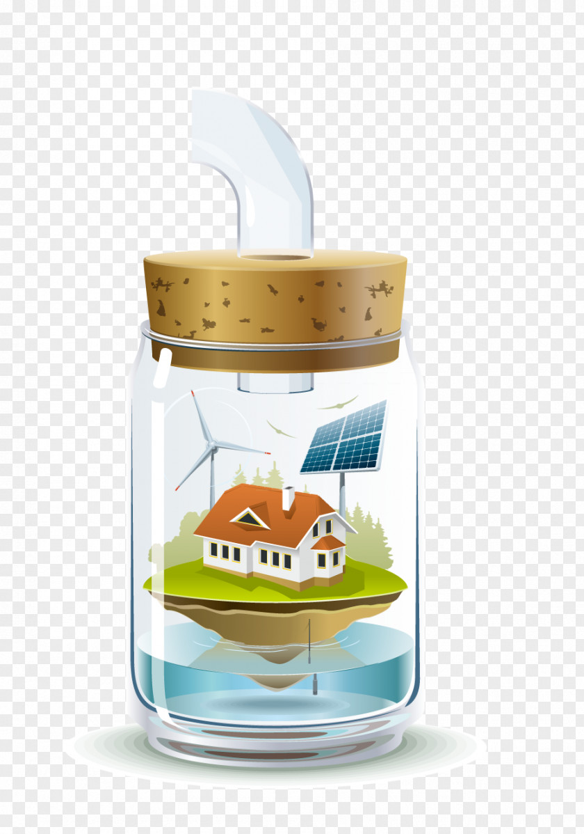 Glass Bottles Ecosystem Royalty-free Stock Photography Illustration PNG
