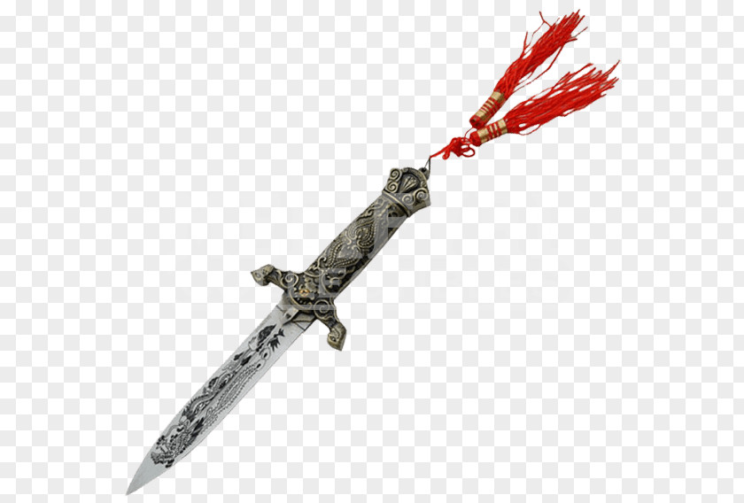 Chinese Guardrail Bowie Knife Dagger Sword Weapon PNG