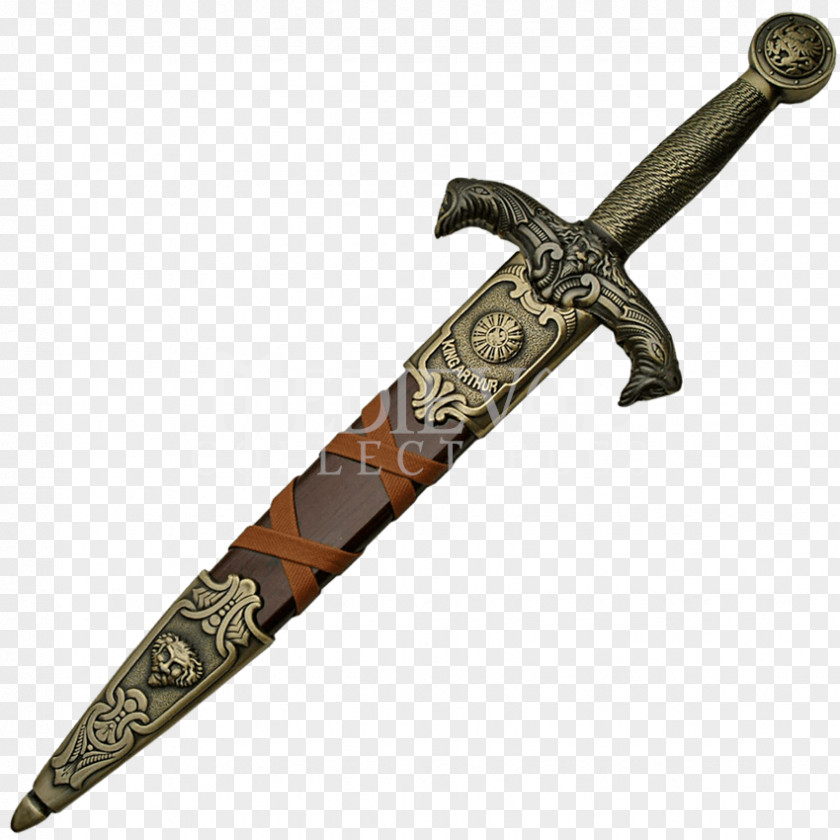 Medieval King Bowie Knife Dagger Scabbard Blade Sword PNG