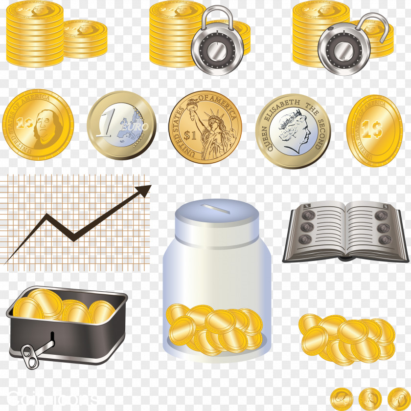 Data Analysis Table Element Coin Money Clip Art PNG