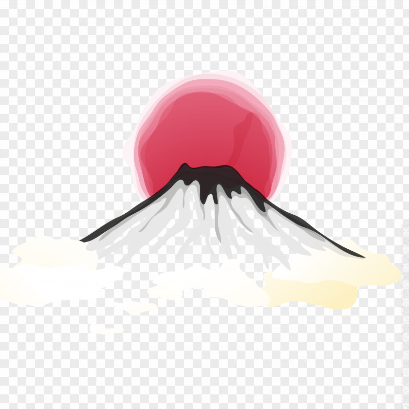 Japan's Mount Fuji Painted Adobe Illustrator PNG