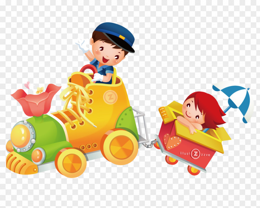 Kids Toy Train Ride Child Clip Art PNG