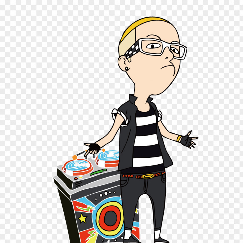 Pull DJ Division Boy Cartoon Illustration PNG