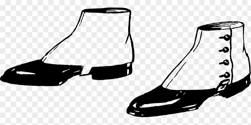 Blackandwhite Leg Shoes Cartoon PNG