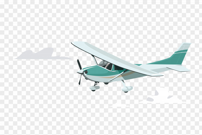 Flying In The Clouds Vector Exquisite Cartoon Plane Flap Model Aircraft Wing PNG