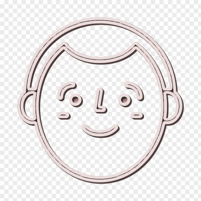 Man Icon Boy Happy People Outline PNG