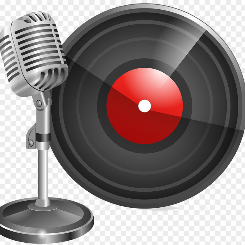 Microphone Vinyl Record PNG