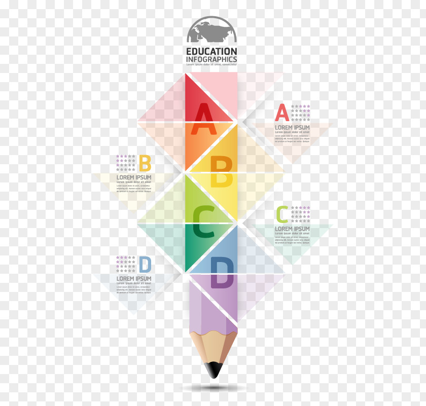 Vector Pencil Infographic PNG