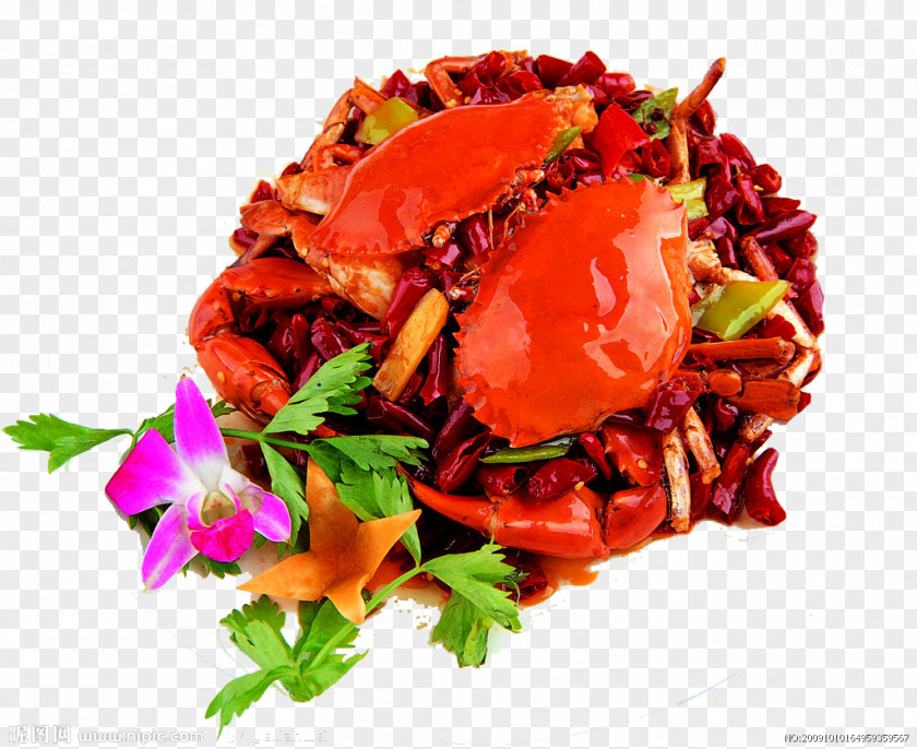 Crab Chilli Chinese Cuisine Food Pungency PNG
