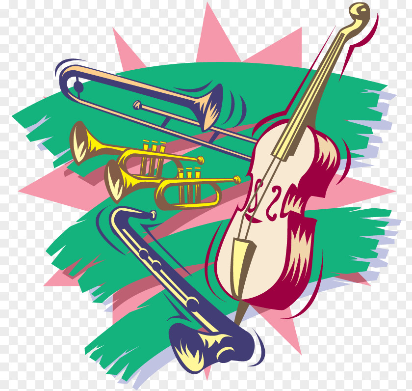 Jazz Instruments Saxophone Musical Violin PNG