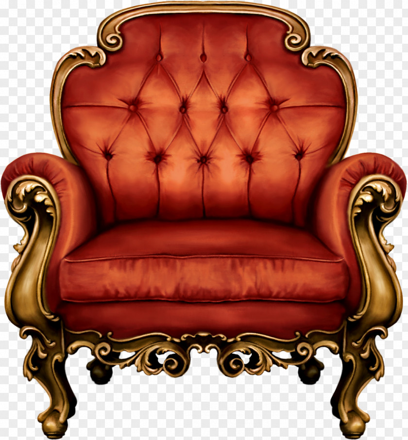 Old Couch Wing Chair Furniture Clip Art PNG