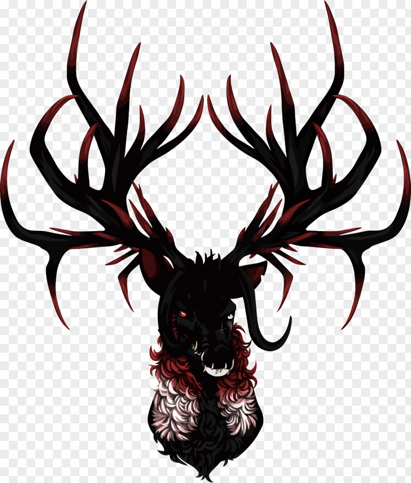 Vector Dark Deer The Endless Forest Reindeer PNG