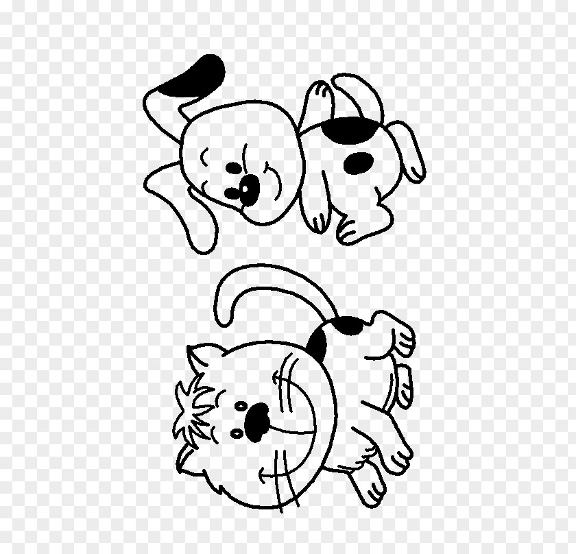 Kitten Puppy Cat Dog Coloring Book PNG