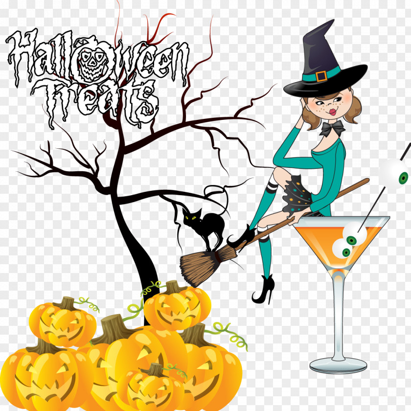 Vector Cute Witch Witchcraft Royalty-free Illustration PNG