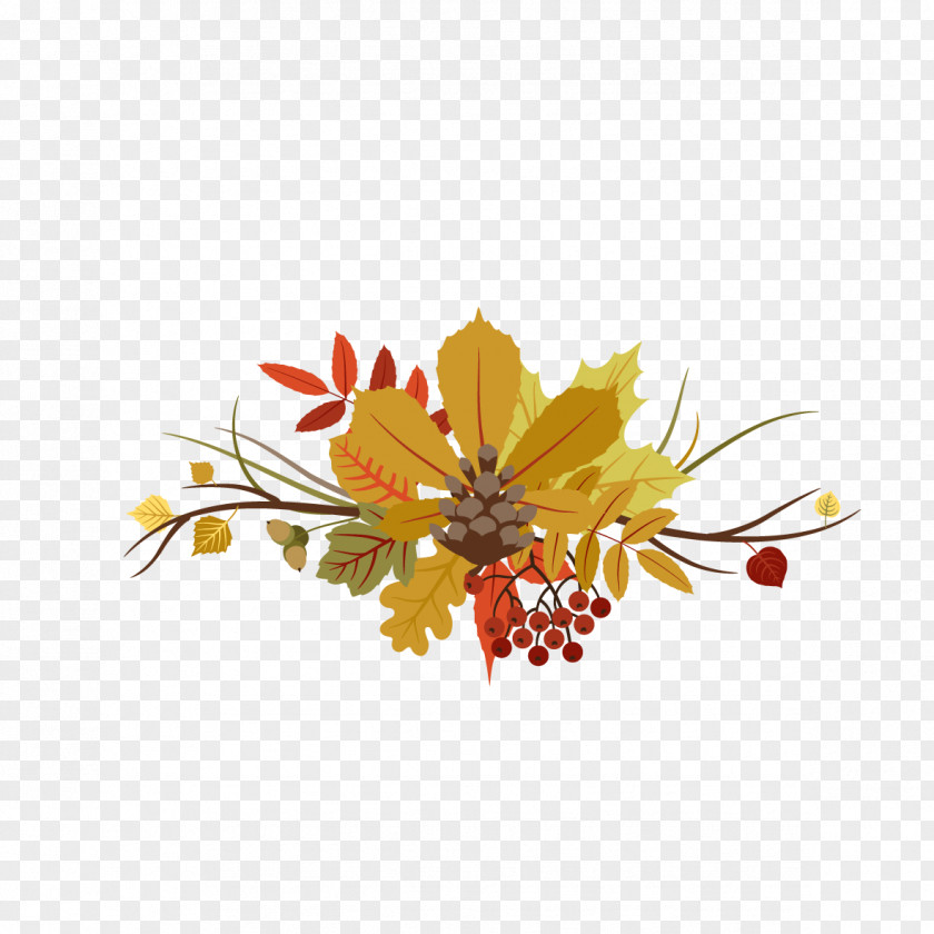 Yellow Autumn Leaves Thanksgiving Download PNG