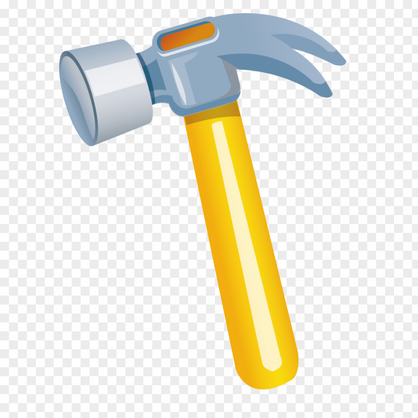 Yellow Hammer Vector Material Hand Tool Illustration PNG