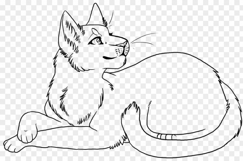 Color Kitten Whiskers Winged Cat Line Art PNG