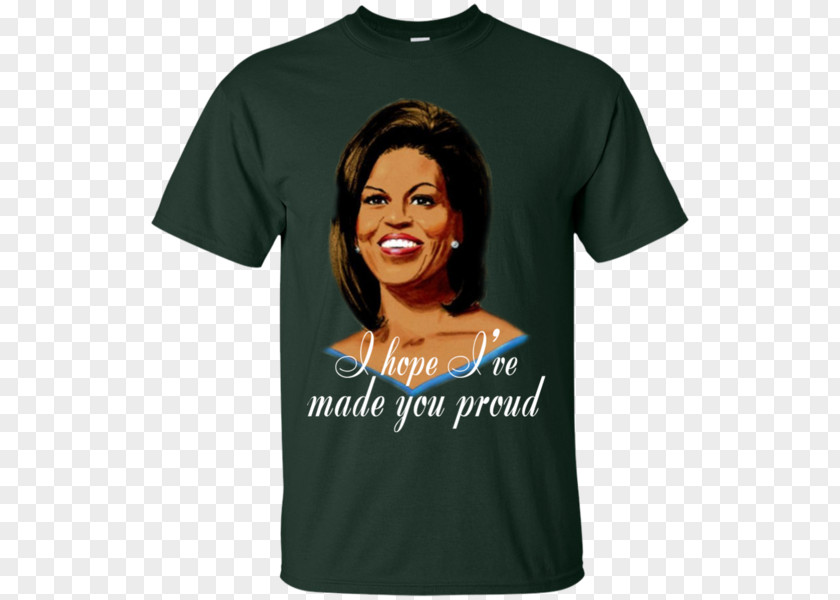 Michelle Obama T-shirt Hoodie Top Gildan Activewear PNG