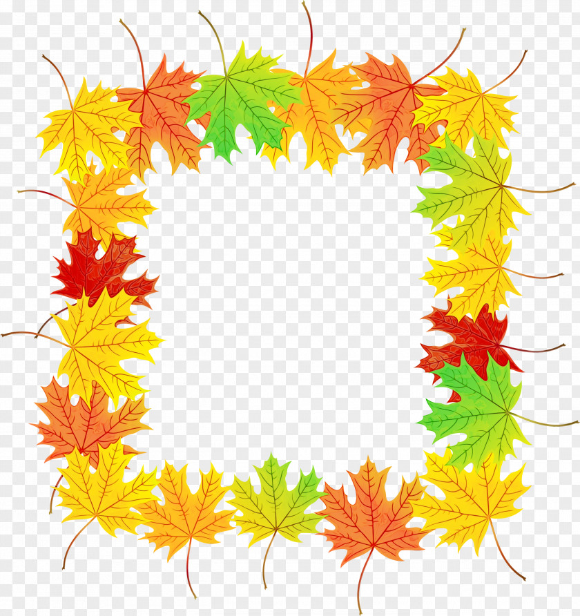 Plant Yellow Autumn Watercolor PNG