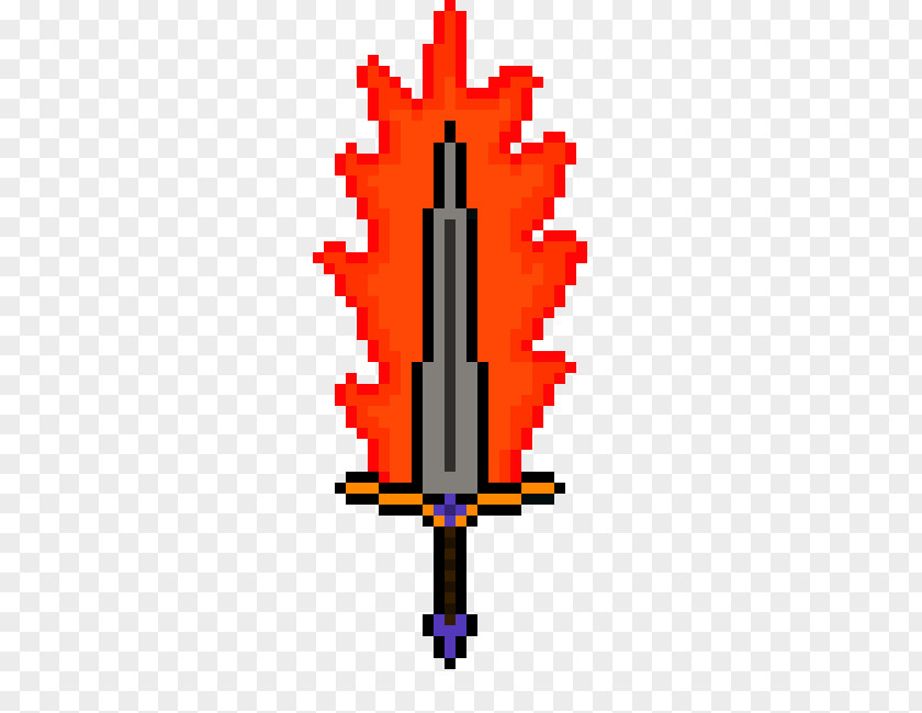 Blue Flame Sword Emblem Clip Art Image Pixel Flaming PNG
