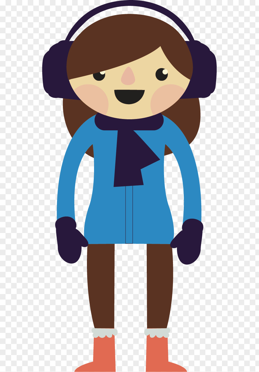 Vector Winter Clothes For Children Clothing Headgear Clip Art PNG