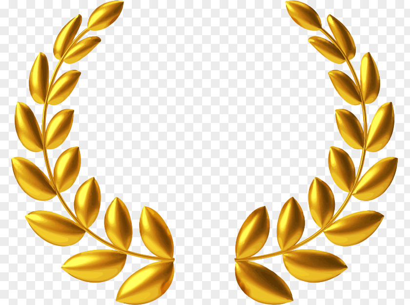 85 Gold Wreath Laurel Clip Art Medal PNG