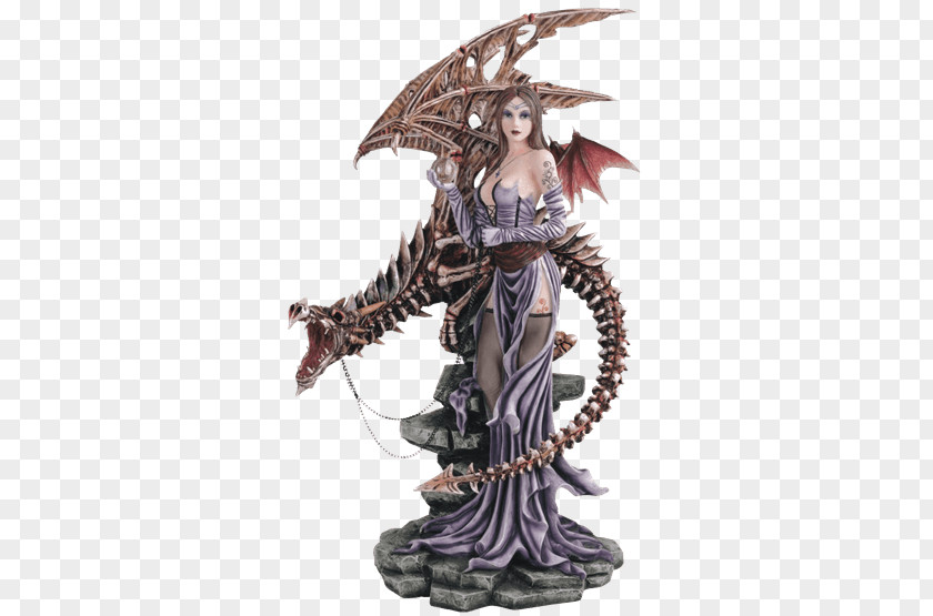 Fairy Figurine Statue Dragon Legendary Creature PNG