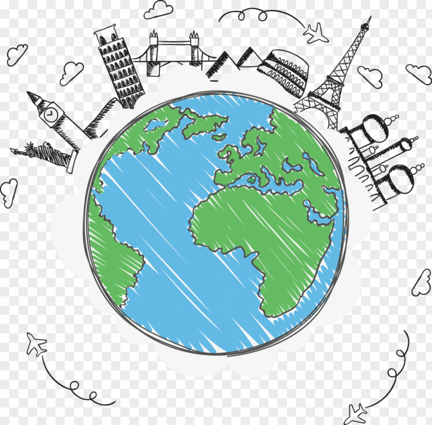 Landmarks Earth Drawing Travel PNG