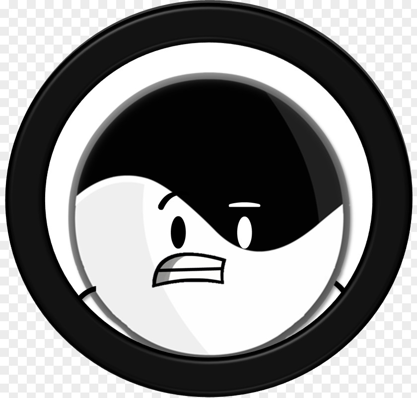 Yin And Yang Smiley Black White Drawing PNG