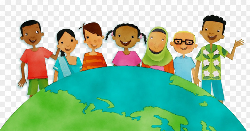 Child Art People Social Group Animated Cartoon Community Sharing PNG