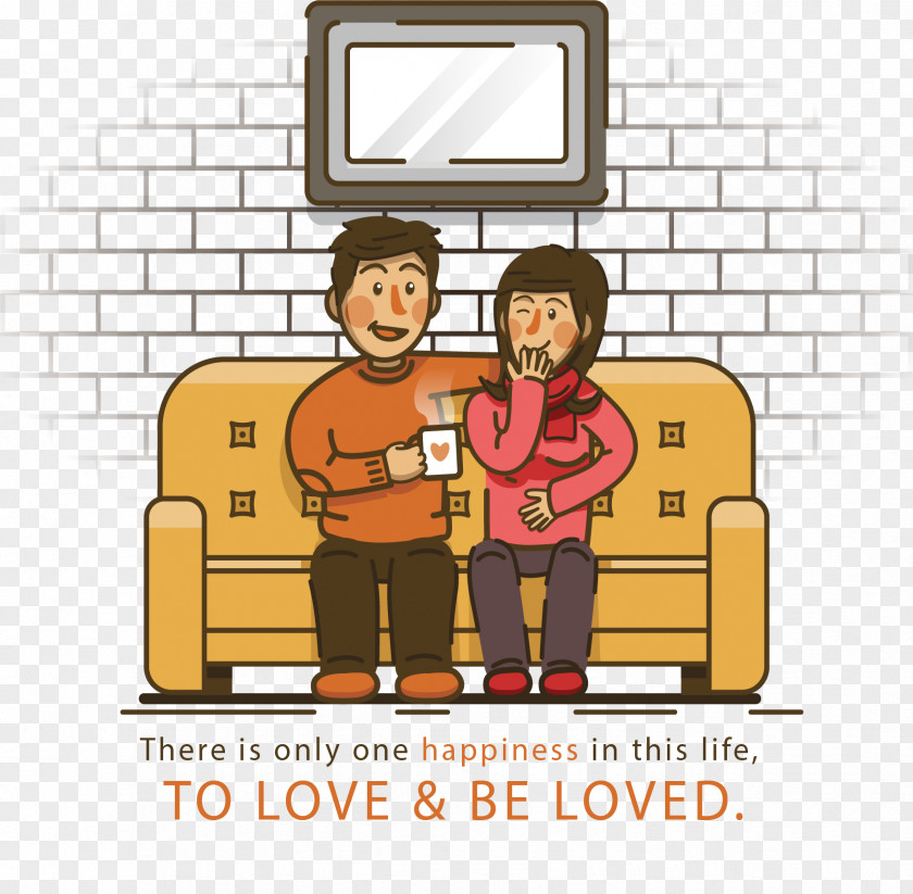 Loving Couple In Love Significant Other Illustration PNG