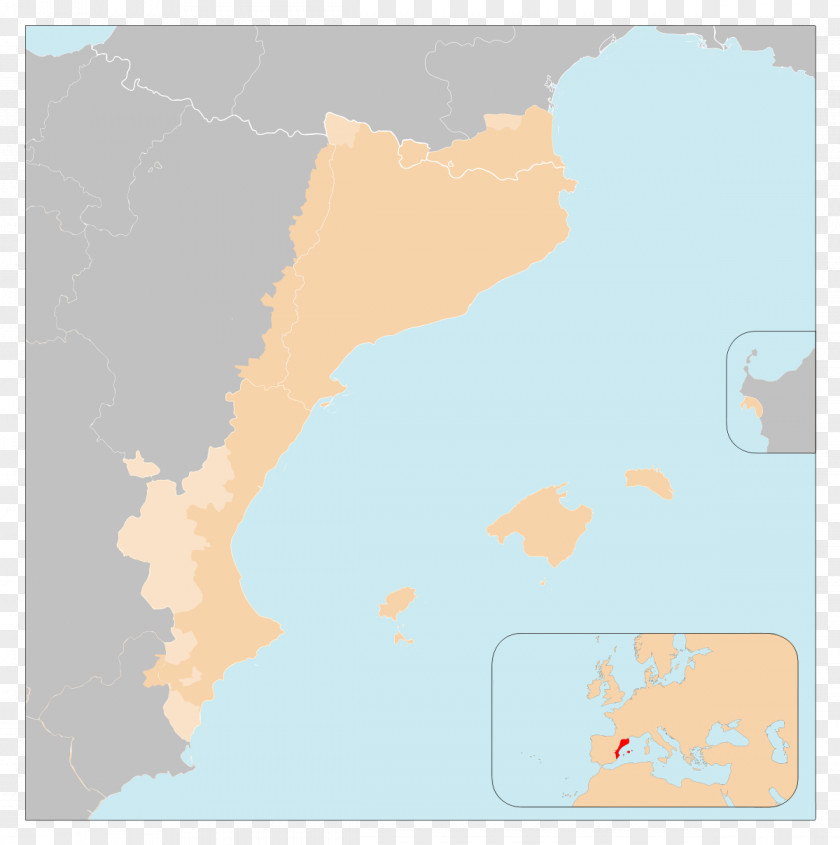 Map Catalan Countries Catalonia Valencian PNG